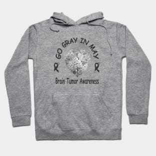 Go Gray In May Brain Cancer Tumor Awareness Hoodie